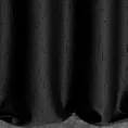 Zasłona szyta na flexach czarna z miękkiej, matowej tkaniny w stylu eko o naturalnym splocie