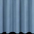 Zasłona szyta na flexach ciemnoniebieska z tkaniny strukturalnej z delikatnym połyskiem