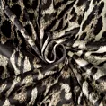 Tkanina zasłonowa miękka, welwetowa, z drukowanym wzorem zwierzęcym