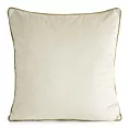 Poszewka na poduszkę 45x45 cm welwetowa kolor jasnobeżowy o delikatnym połysku z ozdobną lamówką GAJA 2