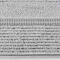 Ręcznik kąpielowy 50x90 cm bawełniany kolor srebrny z bordiurą w paseczki 450 g/m2 TAYLOR Ella Line