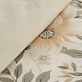 Pościel 220x200 cm bawełniana kolor jasnokremowy, beżowy w kwiaty SONIA 31