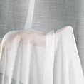 Firana szyta na taśmie 5 cm biała z gładkiej matowej tkaniny, wykończonej obciążnikiem