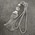 Dekoracyjny sznur do zasłon VILLIA zdobiony kryształem i puszystym chwostem