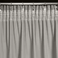Zasłona popielata z tkaniny welwetowej, troczek w zestawie 140x300 cm taśma ANTARA