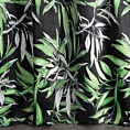 Zasłona welwetowa czarno, zielona w stylu botanic 140x250 cm przelotka - ZOJA - Pierre Cardin
