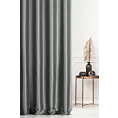 Zasłona szyta na taśmie 5 cm stalowa z błyszczącej tkaniny zaciemniającej