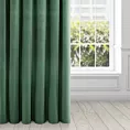 Zasłona ciemnozielona z grubszego miękkiego welwetu 140x270 cm taśma - KRISTI