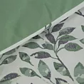 Pościel 220x200 cm z mieszanki włókien kolor biały, zielony zdobiony motywem roślinnym CLARISSA Design 91