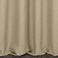 Zasłona szyta na taśmie 8 cm beżowa z tkaniny o naturalnym splocie w stylu eko Italissima