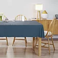 Obrus szyty granatowy z gładkiej zaciemniającej tkaniny typu dimout