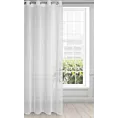 Firana biała z matowej etaminy z efektem deszczyku 140x250 cm przelotka CARLA