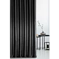 Zasłona szyta na taśmie 5 cm czarno srebrna z gładkiej tkaniny przeplatanej błyszczącą lureksową nicią