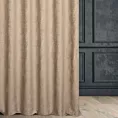 Zasłona szyta na flexach MALLORCA beżowo złocista z miękkiej tkaniny szenilowej przetykanej błyszczącą nicią