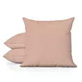 Poszewka szyta pudrowo różowo różowa z gładkiej tkaniny typu dimout