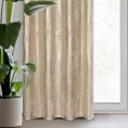 Zasłona welwetowa beżowo, szampańska zdobiona przecieranym wzorem 140x250 cm przelotka - RENIA