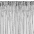 Firana szara z puszystą nicią i falbanami 140x270 cm taśma RAJA