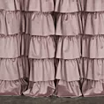 Zasłona welwetowa pudrowo różowa zdobiona falbanami 140x270 cm taśma - CHARLOTTE