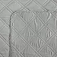 Narzuta welwetowa srebrna 220x240 cm pikowana metodą hot press wzór geometryczny LUIZ 8 Design 91