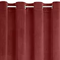 Zasłona bordowa z matowego welwetu z upinaczem 140x270 cm przelotka - CARMEN