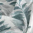 Zasłona naturalna w niebieskie liście 140x250 cm przelotka - HARIET
