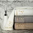 Ręcznik do rąk 30x50 cm bawełniany kolor beżowy z haftowanym logiem Eva Minge 550 g/m2 GAJA