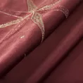 Bieżnik świąteczny na stół 40x140 cm bordowy welwetowy zdobiony szampańskimi gwiazdkami