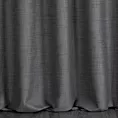 Zasłona szyta na flexach grafitowa z tkaniny blackout zaciemniającej w 100% o naturalnej strukturze