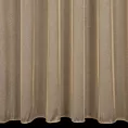 Firana szyta na taśmie 5 cm ciemnobeżowa z miękkiej tkaniny o lekkim splocie i delikatnym połysku, wykończona obciążnikiem