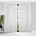 Firana biała z gładkiej tkaniny o naturalnym wyglądzie 300x260 cm przelotka KALIA