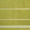 Ręcznik kąpielowy 50x90 cm bawełniany kolor oliwkowy ze stębnowaną bordiurą 500 g/m2 MIRA