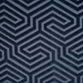 Zasłona welwetowa granatowa we wzór geometryczny 140x250 przelotka - INGA - Pierre Cardin