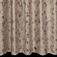 Zasłona welwetowa beżowo, szampańska z nadrukiem metalicznym 140x270 cm taśma - MARIELA