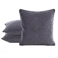 Poszewka na poduszkę 45x45 cm welwetowa grafitowa z modnym designem CORA