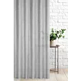Firana szyta na taśmie 5 cm popielata z grubej, matowej tkaniny o naturalnym splocie wykończona obciążnikiem