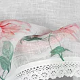 Zazdrostka biało, różowa z etaminy zdobiona nadrukiem kwiatów i koronką 150x60 cm tunel ASTEJA