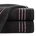 Ręcznik kąpielowy 70x140 cm bawełniany kolor czarny z ozdobnym stębnowaniem na bordiurze 500 g/m2 FIORE