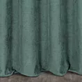 Zasłona szyta na taśmie 5 cm ciemnozielona z miękkiej w dotyku tkaniny szenilowej