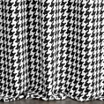 Tkanina zasłonowa z nadrukiem w pepitkę, miękka w dotyku