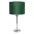 Lampka stołowa MONIK z kryształową podstawą i welwetowym abażurem