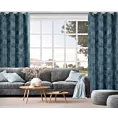 Zasłona granatowa z tkaniny szenilowej 135x250 przelotka - ALETA