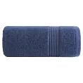 Ręcznik kąpielowy 70x140 cm bawełniany kolor granatowy 0 twist zdobiony paseczkami 550 g/m2 MOLLY