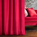 Zasłona szyta na taśmie 5 cm ENYA czerwona z miękkiej półmatowej tkaniny welwetowej