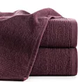 Ręcznik do rąk 30x50 cm bawełniany kolor burgundowy zdobiony błyszczącą bordiurą 500 g/m2 LARI