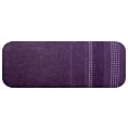 Ręcznik kąpielowy 50x90 cm bawełniany kolor fioletowy z ozdobnym stębnowaniem 500 g/m2 POLA