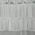 Zasłona biała zdobiona falbanami z moherowej tkaniny 140x250 cm przelotka - AGIS