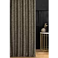 Zasłona szyta na taśmie 5 cm czarno srebrna z tkaniny o grubym, naturalnym splocie z połyskiem