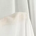 Firana szyta na taśmie 5 cm kremowa z gładkiej matowej etaminy, wykończona obciążnikiem
