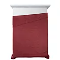 Narzuta bordowa 220x240 cm z motywem liści wytłaczanym techniką hot press BONI 6 Design 91