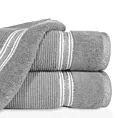 Ręcznik kąpielowy 70x140 cm bawełniany kolor srebrny z błyszczącą bordiurą 530 g/m2 FILON